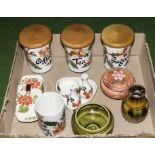 Pottery storage jars and other items