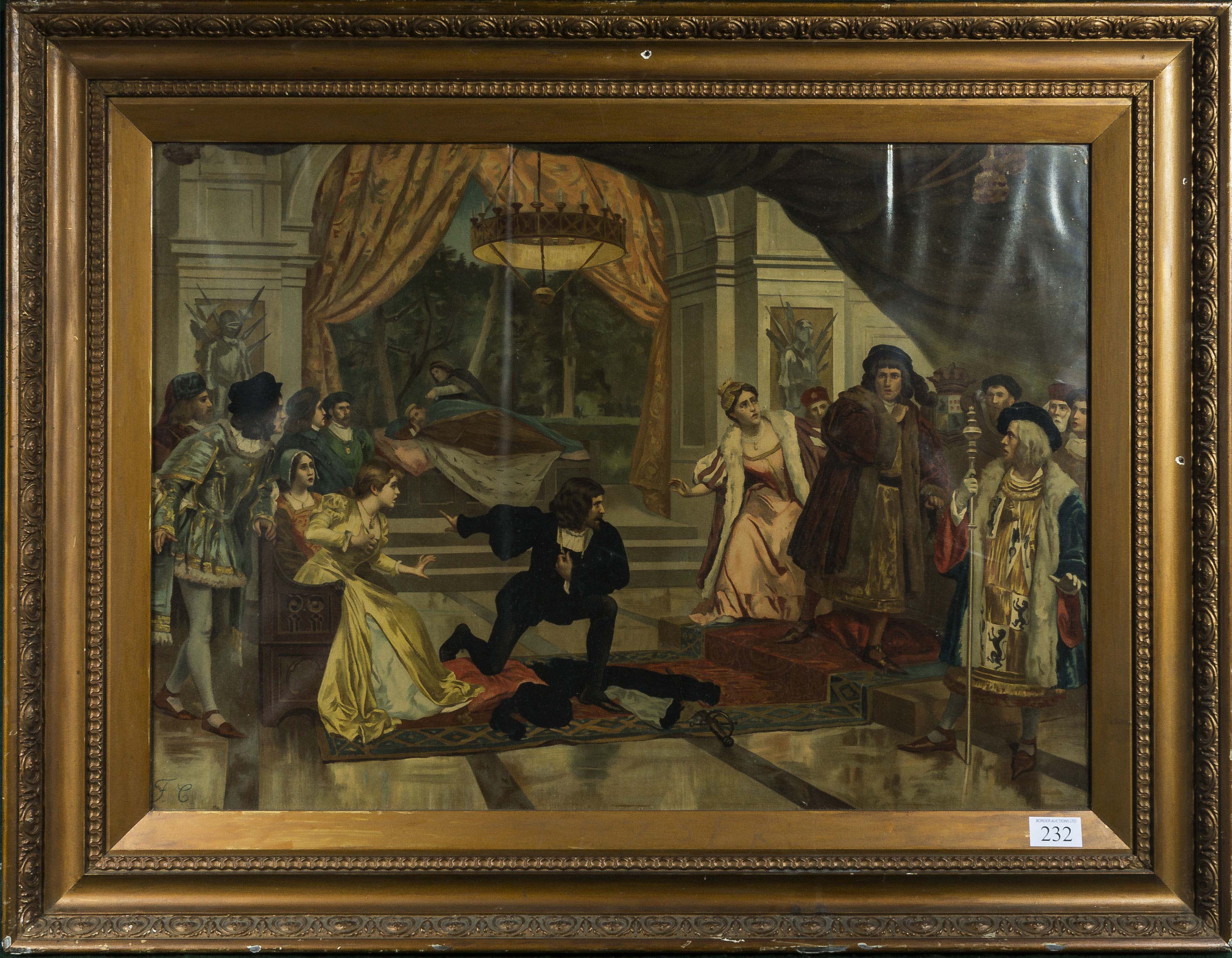 A gilt framed print image size 49 x 69.5cm