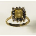 A lady's 9ct gold ring set with a citrine
