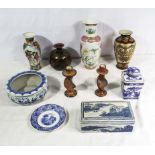 A collection of assorted Oriental style pottery