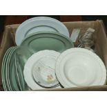Box of plates, dishes etc