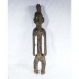 Large standing figure from Mumuye tribal group in Nigeria, genuine old piece early 20th cent.80cm