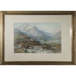 A framed watercolour depicting Donegal, signed image size 27cm x 42cm