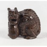 A Japanese dragon netsuke