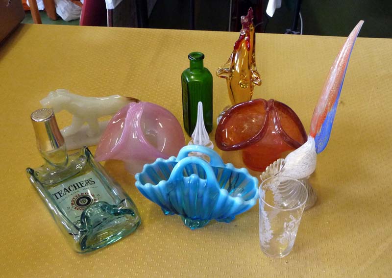 A collection of art glass and others