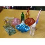 A collection of art glass and others