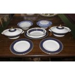 Royal Doulton dinner ware and two blue and white tureens