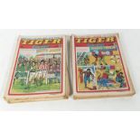 Twenty five issues of vintage Tiger comic books 1977
