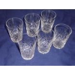 Six vintage Edinburgh crystal tumblers