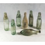 Seven vintage bottles