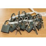 A quantity of padlocks