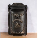 A cast iron letter box