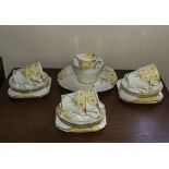 An Art Deco part tea set