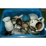 A box of containing pottery items