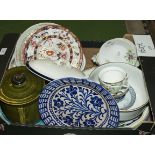 A box of pottery and china