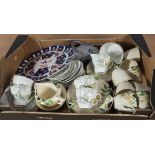 A box containing china and pottery