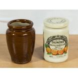 Two marmalade pots