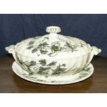 A lidded tureen and serving plate
