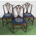 Three Georgian dining chairs