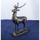 A cast deer on base