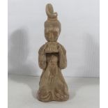 Tang dynasty style female figure playing pan pipes