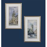 William Scott Anderson Inglis 1894-1949 RSA: Two small framed watercolours of St Mary's Church and