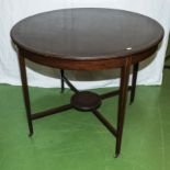 An Edwardian inlaid mahogany table