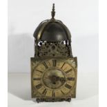 A 17th century brass lantern clock with engraved makers central roundel STEP. LEVIT Chelmsford, with