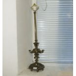 An Indian brass oil lamp