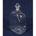 A small glass decanter