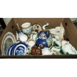 A box containing pottery and china