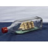 A vintage ship in a bottle