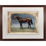 A large framed print "Pilsudski", signed in pencil Susan Crawford