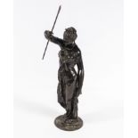 A spelter figure of a classical lady