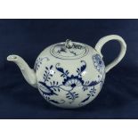 A Meissen onion pattern teapot