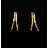 A pair of 9ct gold earrings