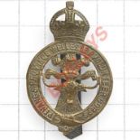 Penang & Province Wellesley Volunteer Corps brass cap badge circa 1922-42. British made die-