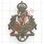 8th (Irish) Bn. King’s Liverpool Regiment Officer’s silvered cap badge. A fine die-stamped example