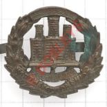 4th Bn. Northamptonshire Regiment OSD bronze cap badge. Cast pattern with blank scrolls. (as KK