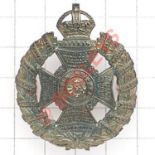 Rifle Brigade Officers WW1 silver cap badge. Die-cast. Reverse impressed “STERLING SILVER”. J.R.