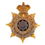 Cheshire Regiment Victorian Officer's helmet plate circa 1881-1901A fine gilt example. Crowned