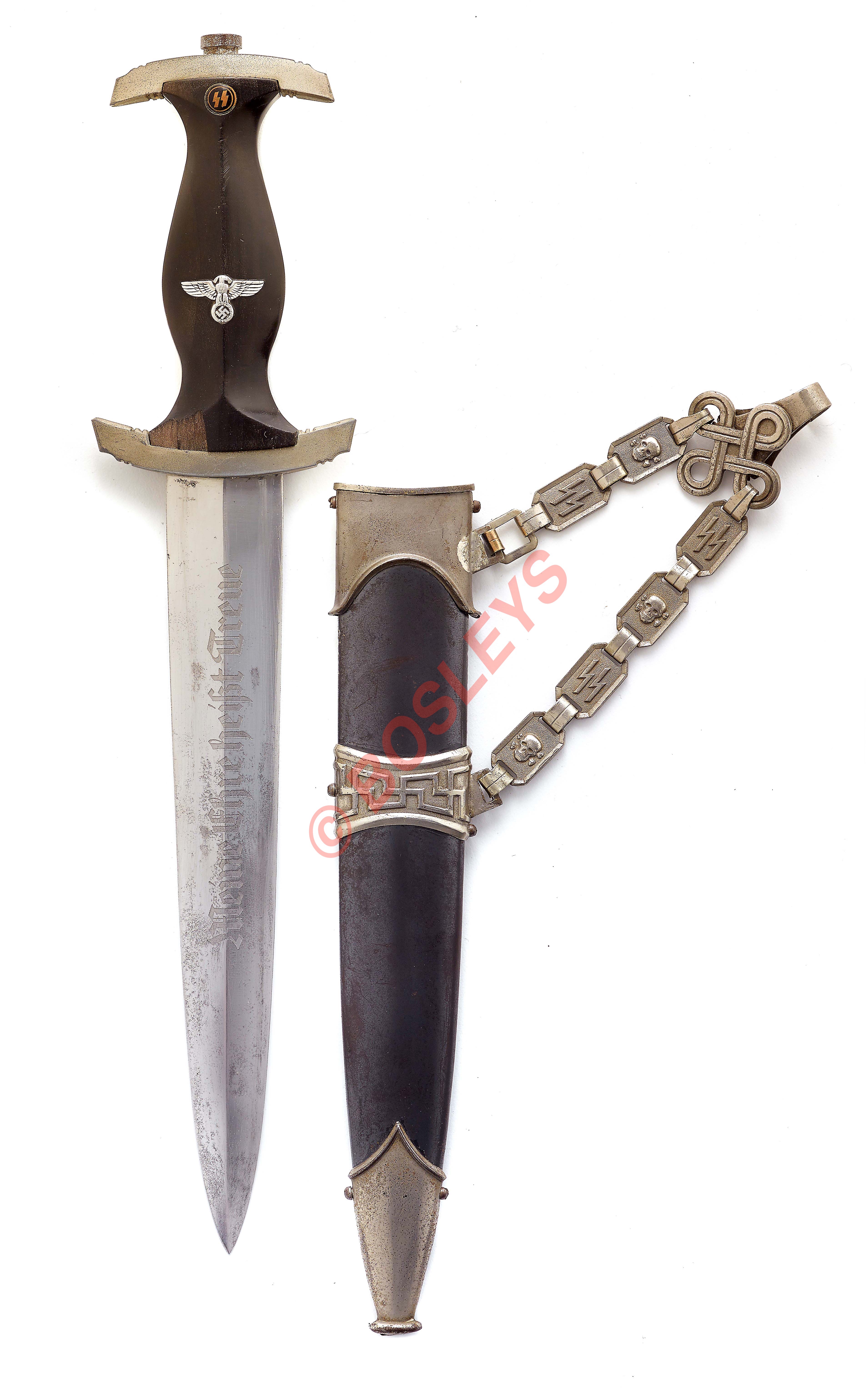 German Third Reich SS Model 1936 chained dagger.A good scarce, correctly unmarked, example. The