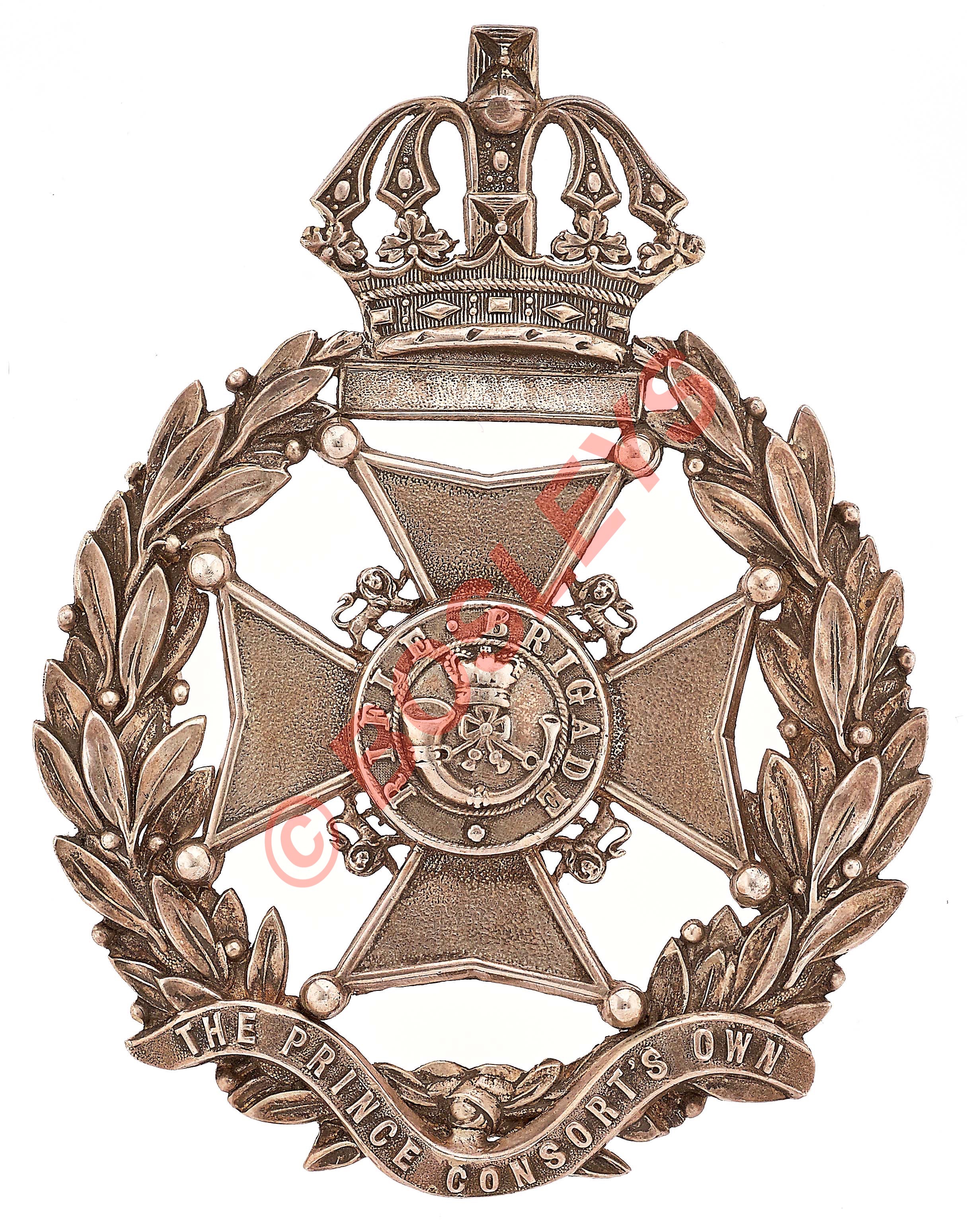 Rifle Brigade Militia Battalions Victorian Officer's post 1881 pouch belt plate .A good die-