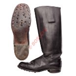 German Third Reich SS Officer's jack boots.A good black leather pair with ink SS 1331/42 RZM