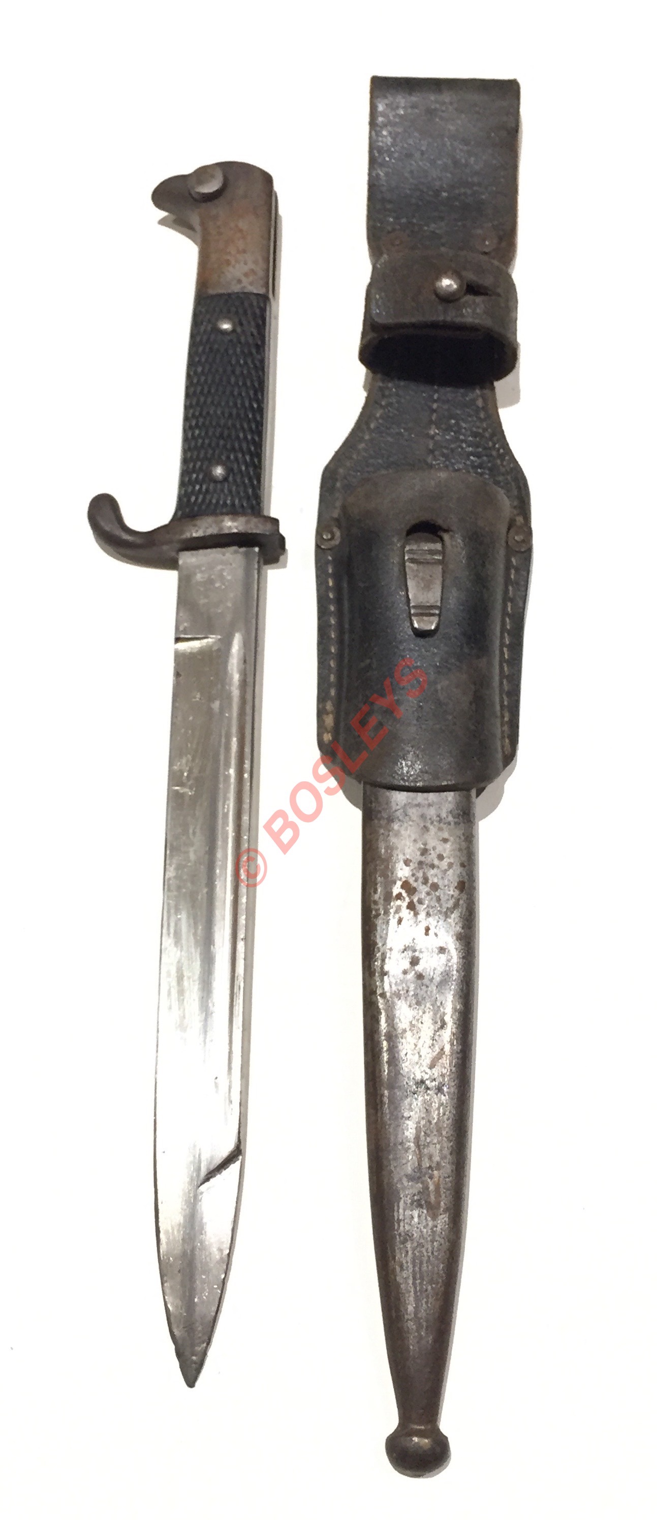 German Third Reich parade bayonet.An example with plated single edged 21 cm blade with central