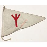 German Third Reich Hitler Youth Medical pennantA good triangular example of white cotton with