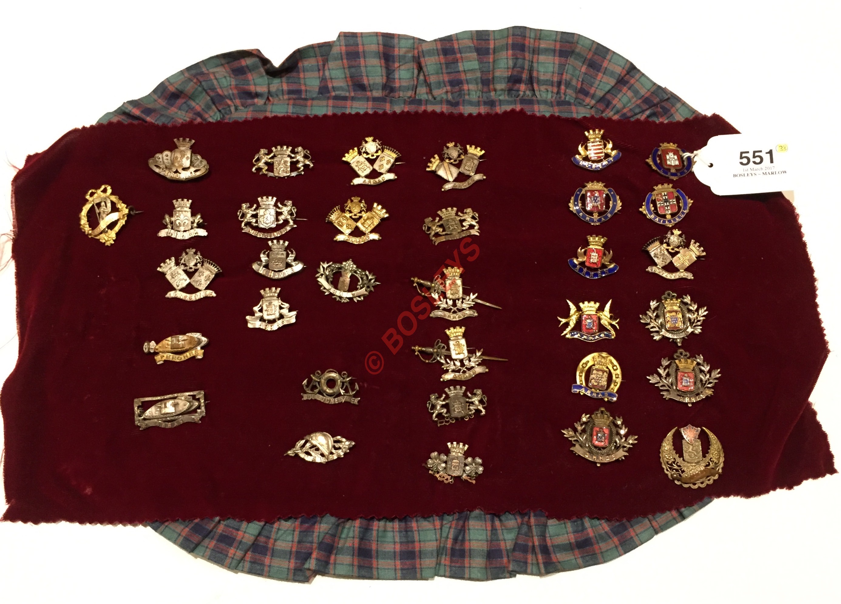 Selection of WW1 "Battle" Brooches for Towns of the Western FrontAn interesting and varied