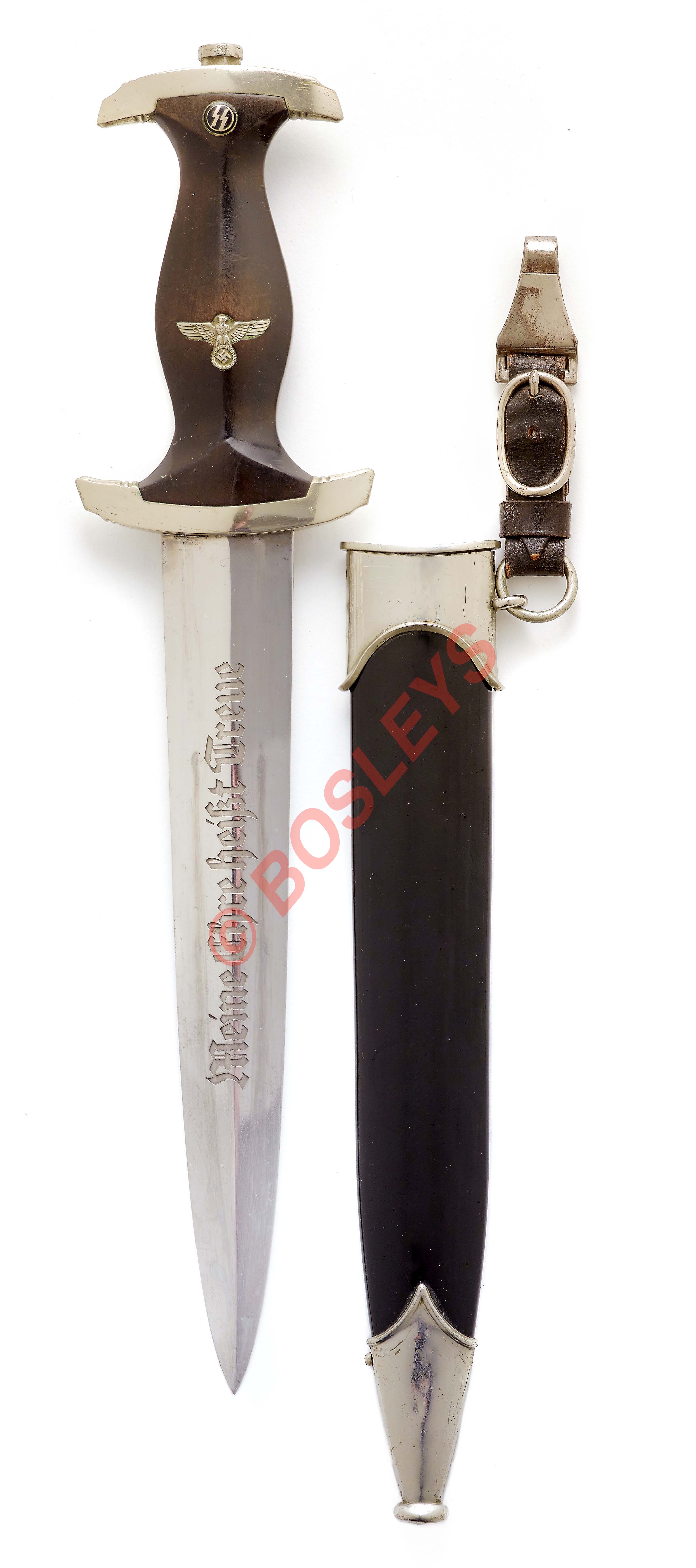 German Third Reich 1933 model SS dagger by Boker, Solingen.A scarce example, the blade etched 'Meine