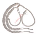 German Third Reich Allgemeine-SS Officer's aiguillette.A fine plaited silver aluminium wire