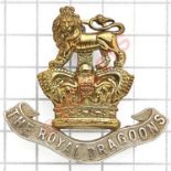 Royal Dragoons Victorian OR’s cap badge circa 1896-1901.Fine die-stamped bi-metal example being